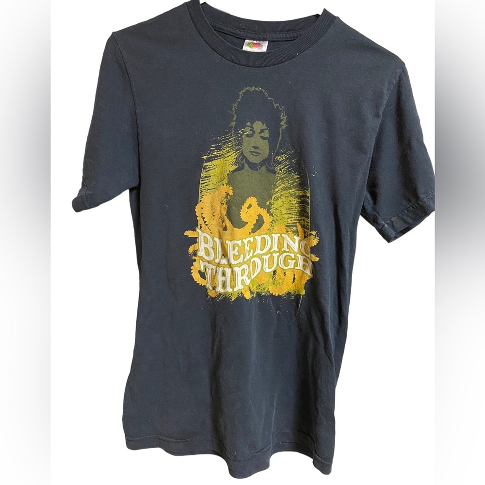 Vintage BLEEDING THROUGH Rock Metal Core Tour T-Shirt Men’s S Rare Retro OOP